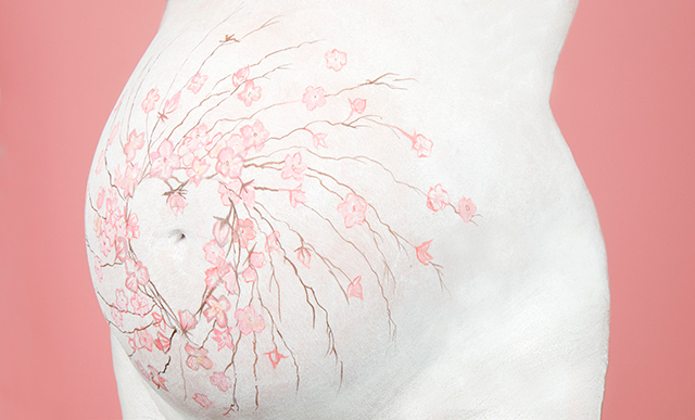 Baby bump painting